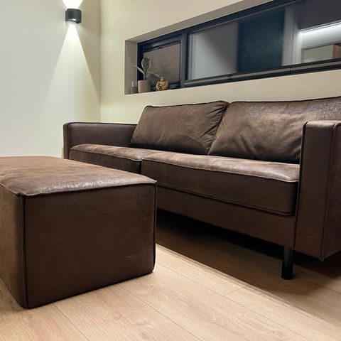 Weston 3 seter sofa XL 2 sitteputer ecohud mørk brun