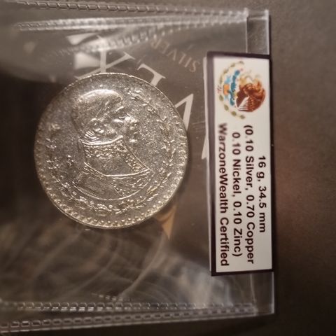 Peso Mexico 1 Silver mynt