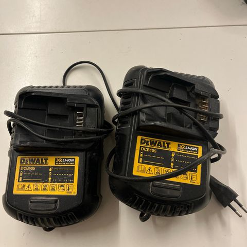 Dewalt DCB 105 Batteri lader 2 stk