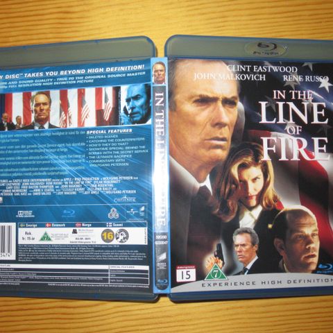 I skuddlinjen - In the Line of Fire (bluray, norsk tekst)