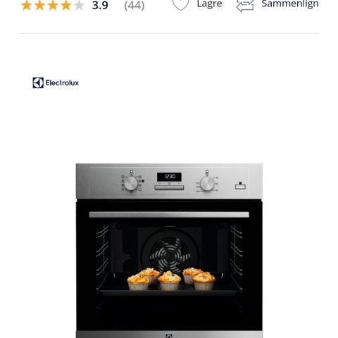 Electrolux Stekovn med Induksjon topplate