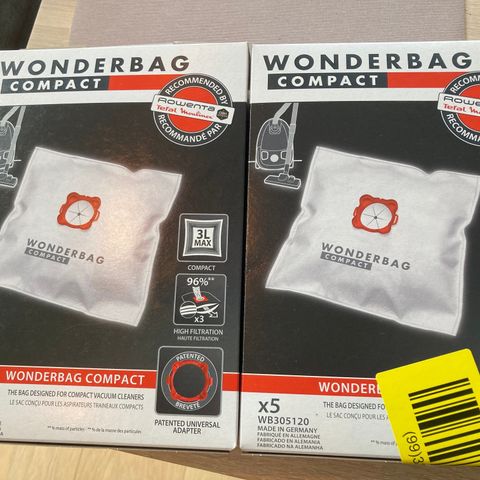 Støvsugerposer Wonderbag Compact