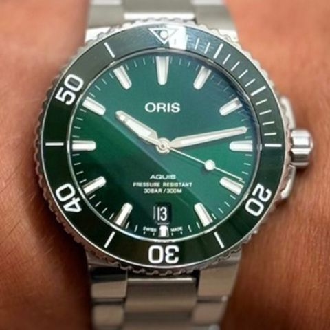 Oris Aquis med grønn skive og bezel! Ønsker  bytte