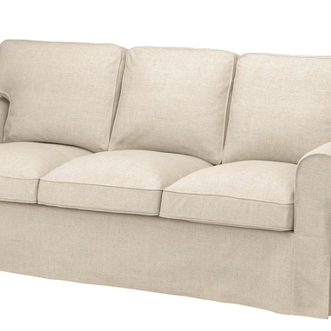 Ektorp 3 seter sofa hvitt trekk