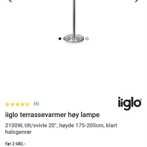 Iglo terrasse varmer