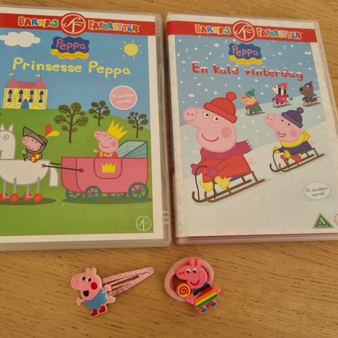 Peppa gris Dvd er og hårpynt