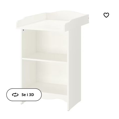 Hvitt ubrukt stellebord fra IKEA