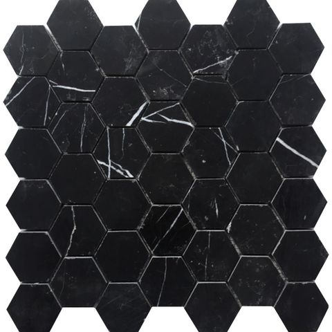 Ønskes kjøpt Ulfven Nero Marmor Hexagon 4,8 x 4,8