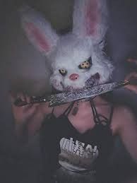 Bloody Rabbit LED maske perfekt for halloween fest/karneval