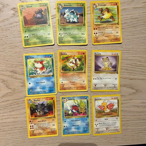 23 stk vintage pokemon kort selges