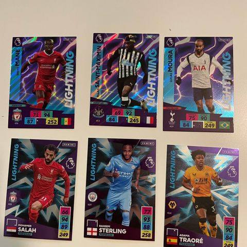 Panini Premier League Lightning fotballkort