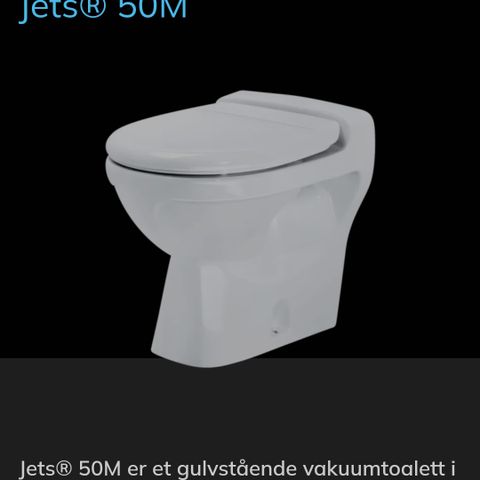 Jets Vakuumtoalett - ink vucuumarator og biotank