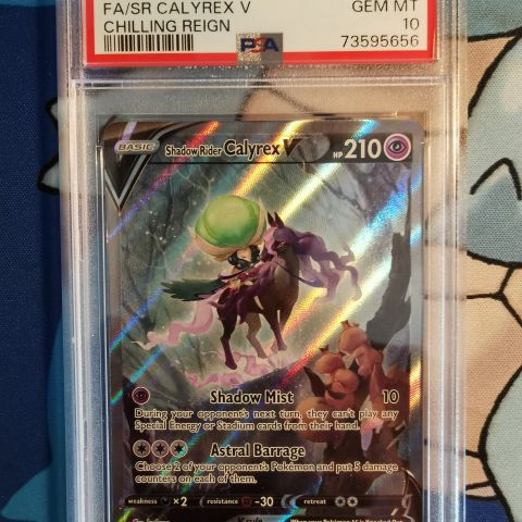 Shadow Rider Calyrex V alt art Chilling Reign PSA 10