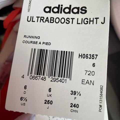 Ny, str 39 1/2,  adidas ultraboost light