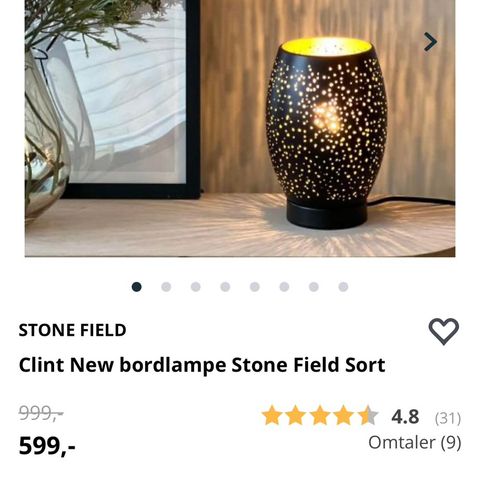 Stone Field Clint New bordlampe