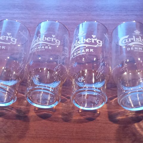 6 fine carlsberg ølglass.