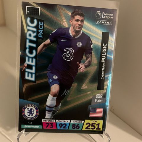 Christian Pulisic - Panini Premier League 2022/23 Electric Pace fotballkort