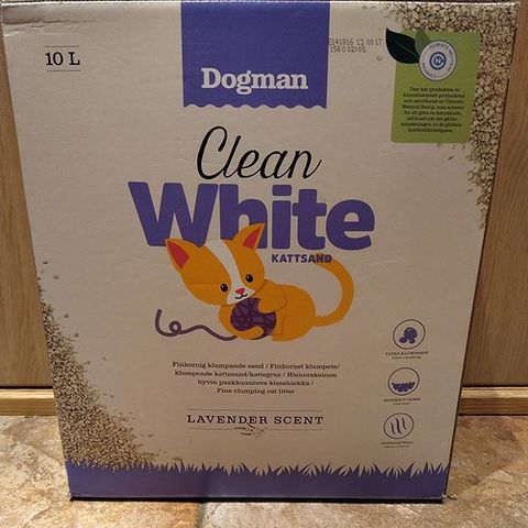 Dogman klump kattesand med lavendel duft. 10 l. Ny