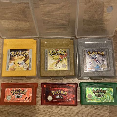 Pokemon spill, (firered, ruby, leafgreen, osv)