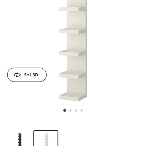 HYLLE av type "Lack" fra ikea