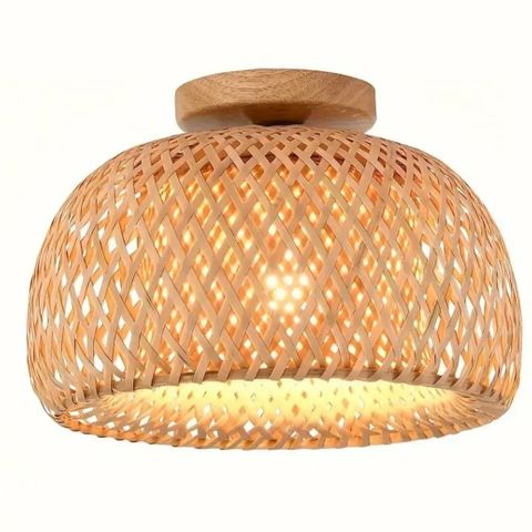 Boho håndlaget bambus taklampe