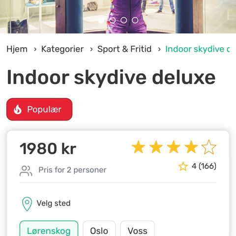 Indioor skydiving