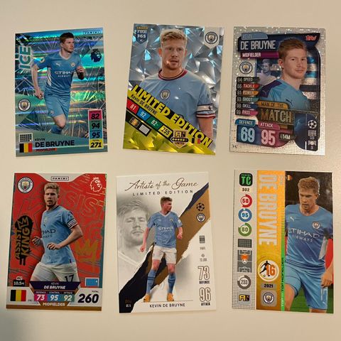 Kevin De Bruyne diverse fotballkort