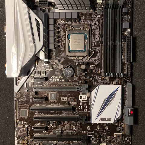 Asus Z170-A med/uten i5-6600 | Lite brukt