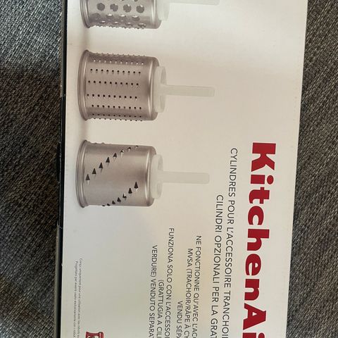 KitchenAid rivjern/shredder sylindere (aldri brukt)