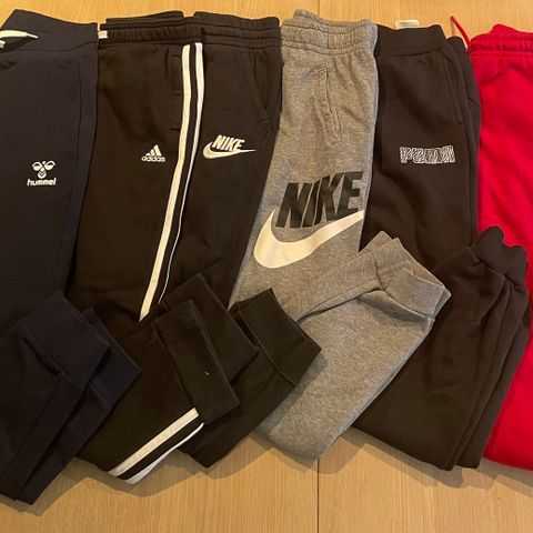 Nike, Puma, Adidas, Hummel joggebukser str 9/  10 - 11 år