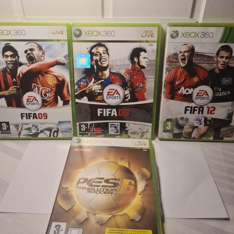 4 stk Sports Spill til Xbox 360 - Selges billig og samlet for 50kr