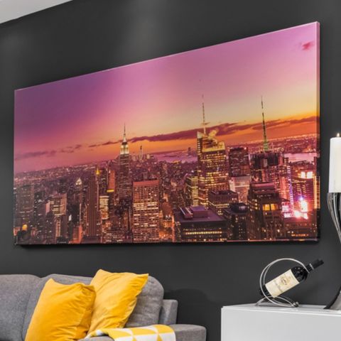 Manhattan by night skyline veggbilde 200x100 cm