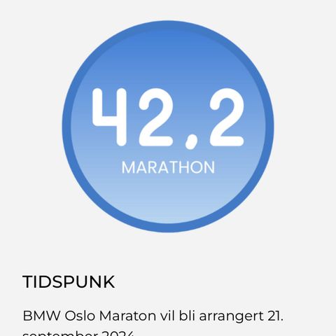 Oslo Maraton 21.sept 2024