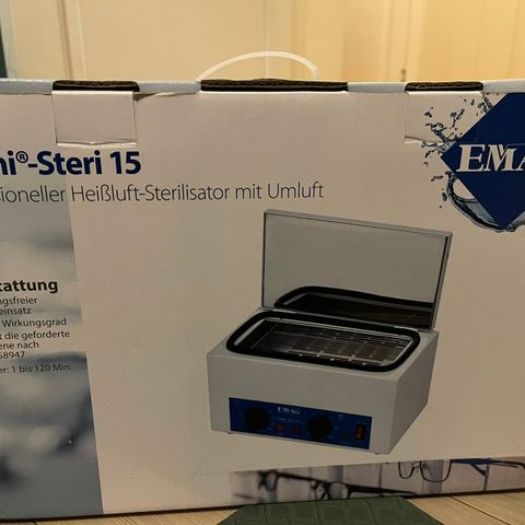 Ny og ubrukt sterilisator - Emmi  Steri 15.