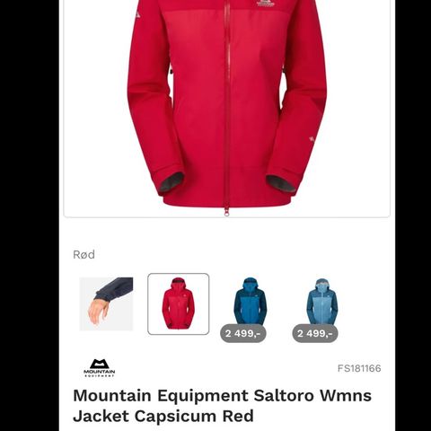 Mountain Equipment Saltoro Wmns Jacket