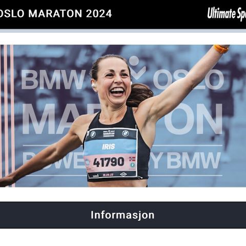 Oslo Maraton startnummer