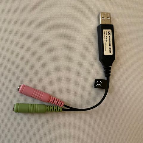 Sennheiser minijack til  USB adapter / 2 x 3.5mm to USB Adapter