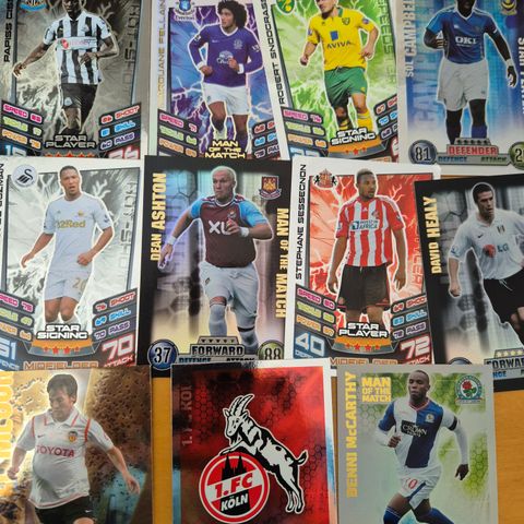 Div bunke  glinse match attax kort