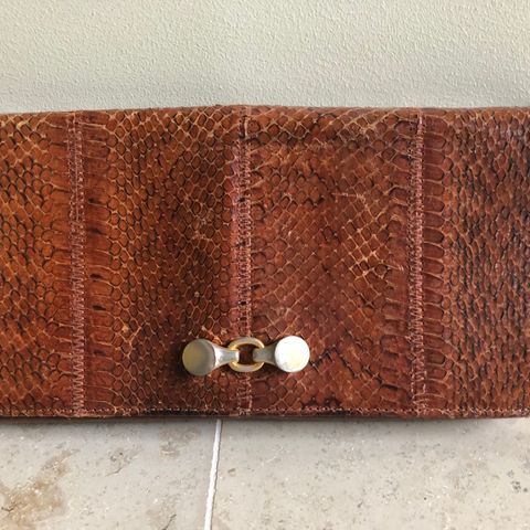 Vintage 1920-tallet snakeskin clutch veske