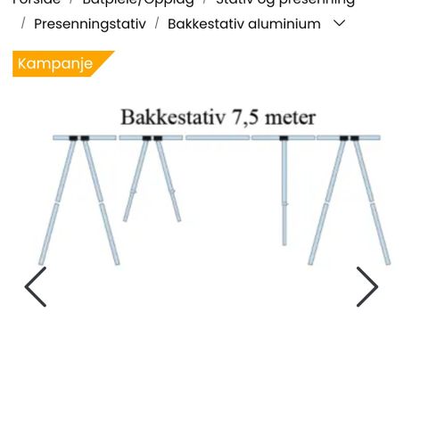 Presenningstativ/Bakkestativ