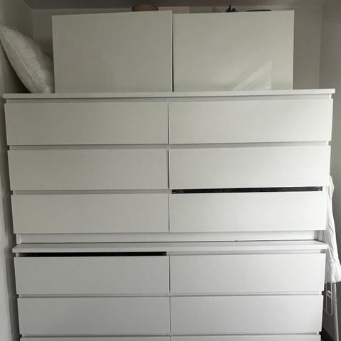 2 stk malm kommode