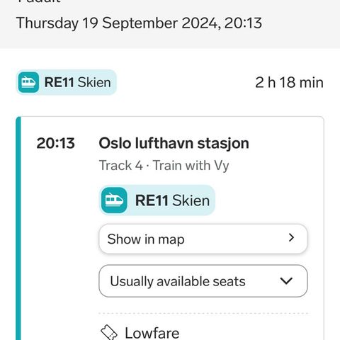 Oslo Lufthavn-Larvik stasjon