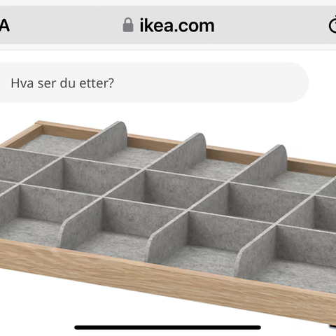 KOMPLEMENT uttrekkbar hylleplate med avdeler