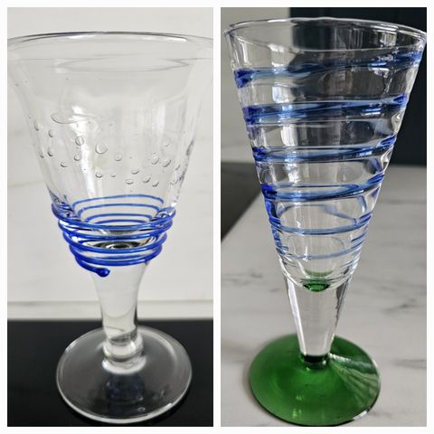 Nydelige kunstglass drikkeglass