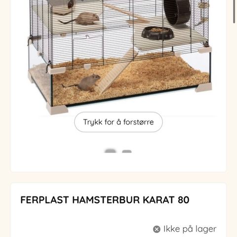 Stort bur til hamster eller annen gnager.