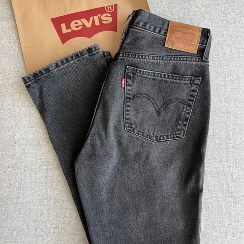 Levis 501 Jeans - Straight Leg - Sort - Str. W27 L30