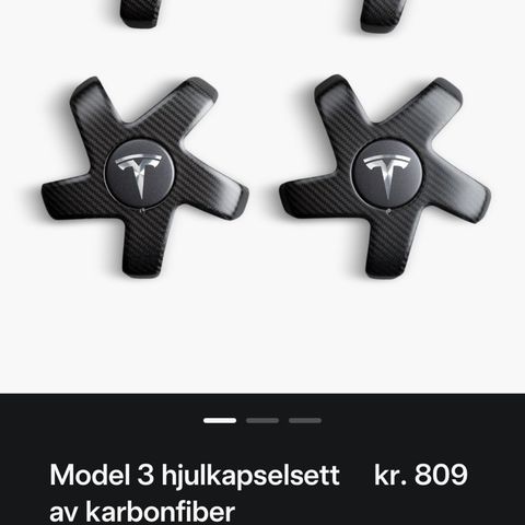 Helt nye senterkapsler til Tesla Model 3.