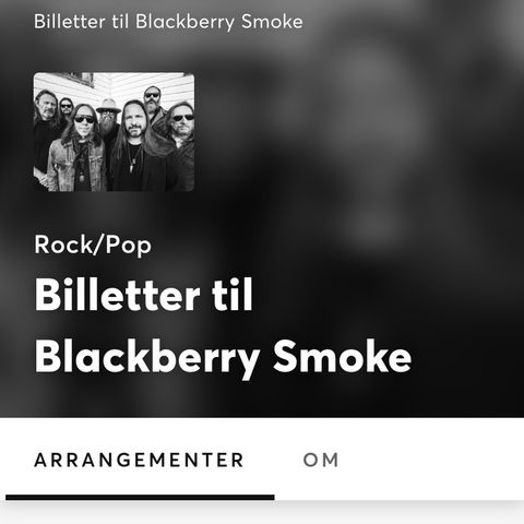 BILLETTER TIL UTSOLGT BLACKBERRY SMOKE KONSERT I OSLO