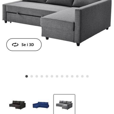 Ikea FRIHETEN sovesofa med oppbevaring selges