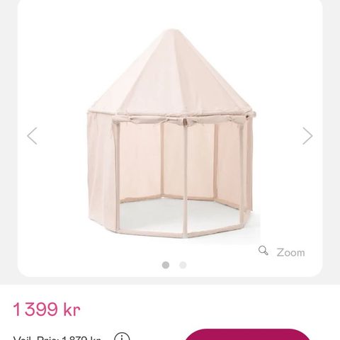 Kids Concept Paviljongtelt, Light pink